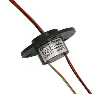 6 دائرة ذهبية حلقة انزلاق الاتصال 2A 300 RPM LPC-06B