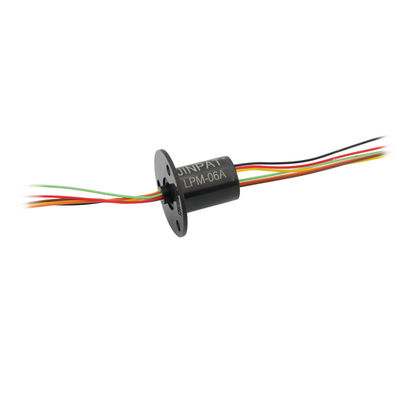 300 دورة في الدقيقة Miniature Capsule Slip Ring 6 Circuit 2A IP40 ، تصميم هيكل متكامل